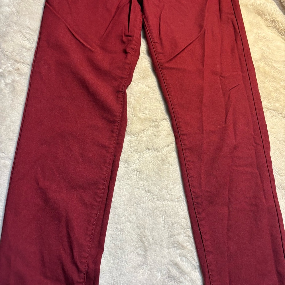 YMI Jeans Medium Burgundy Skinny High Rise Rayon Nylon Spandex Stretch 5-Pocket - Picture 4 of 14